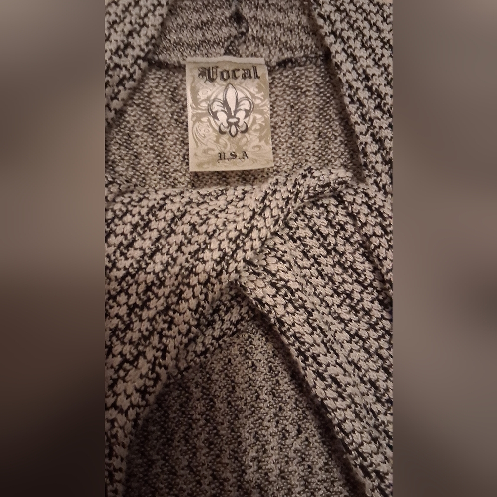 Vocal Black and White Knit Sweater